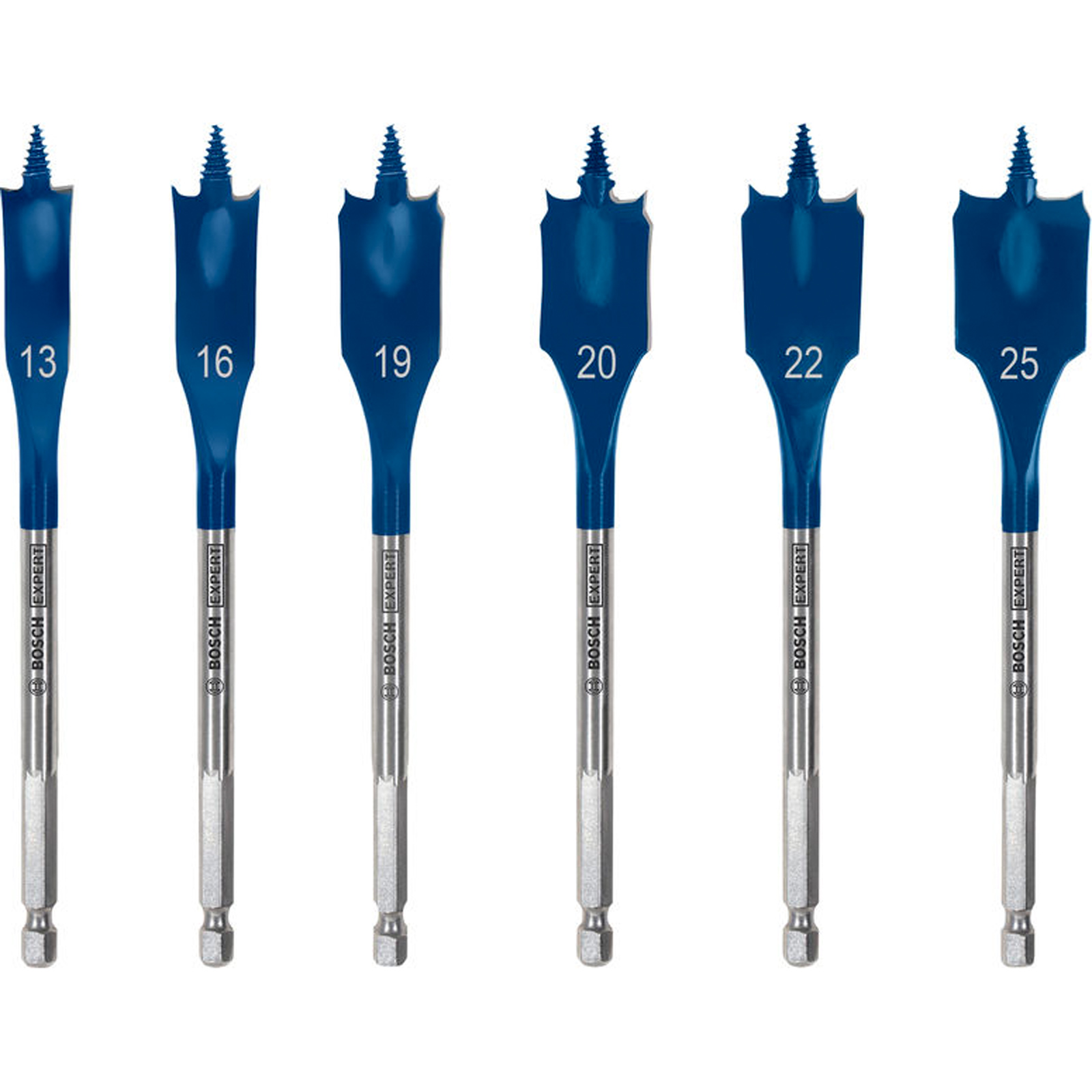Bosch EXPERT Self Cut Speed Flachfräsbohrer-Set 13/16/19/20/22/25/25, 6-tlg. - 2608902109