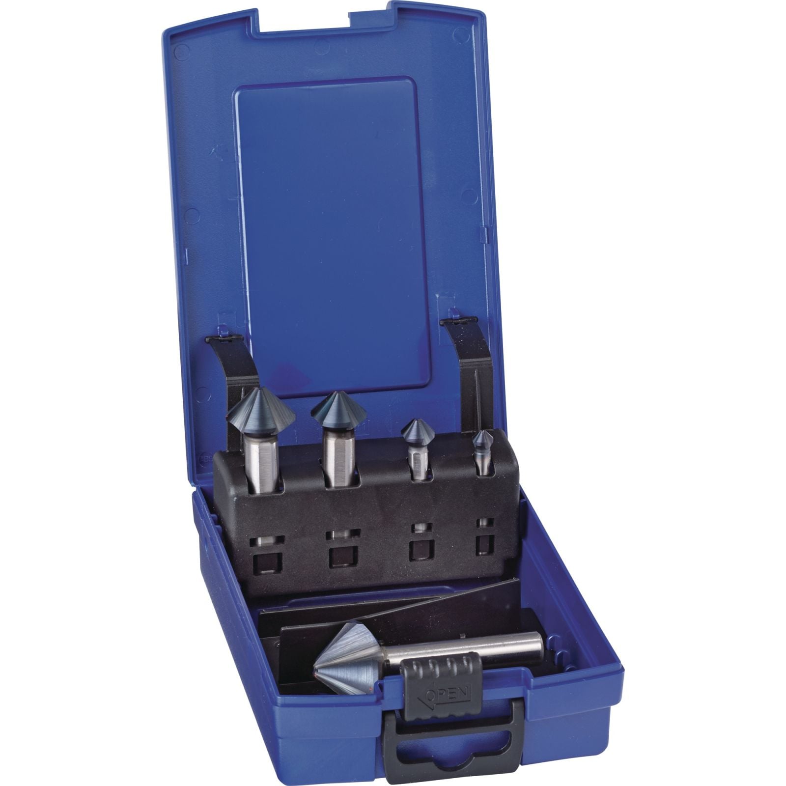 Kegelsenkersatz DIN 335C 90Grad 6,3-25,0mm HSS Nano 5-tlg.Ku.-Kass.TECWERK