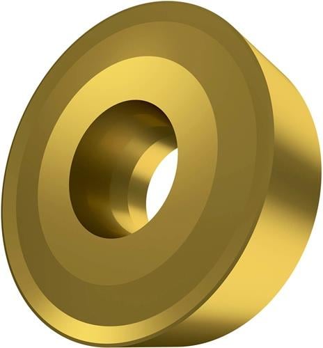 Drehwendeschneidplatte ISO RCMX 2507MO-RF1:T8345 D.7,2mm PVD beschichtet Gold