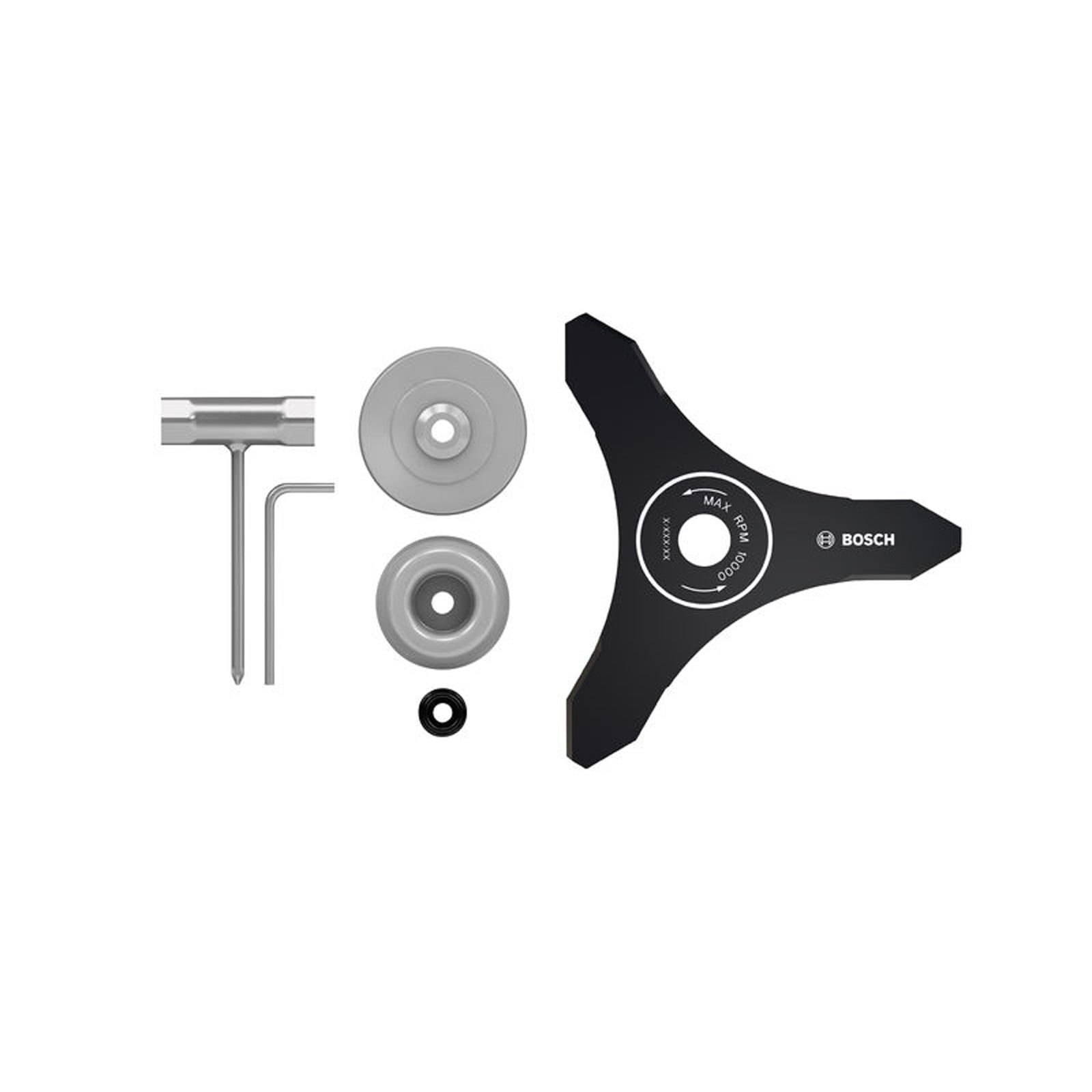 Bosch Zubehör für Akku-Freischneider 3-Zahn Freischneidermesser-Set - F016800663