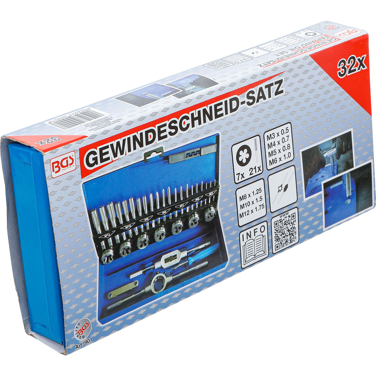 BGS Gewindeschneid-Satz M3 - M12 32tlg. - 901