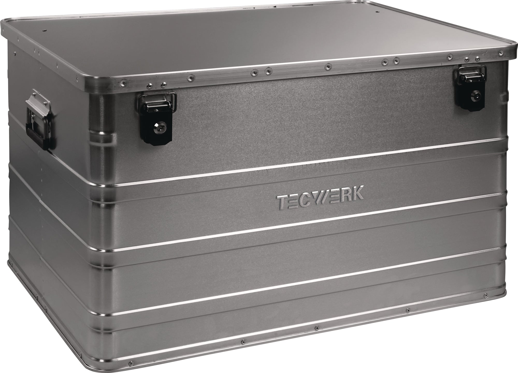 Aluminiumbox L790xB560xH475mm 184l m.Klappverschluss u.Zylinderschl.TECWERK