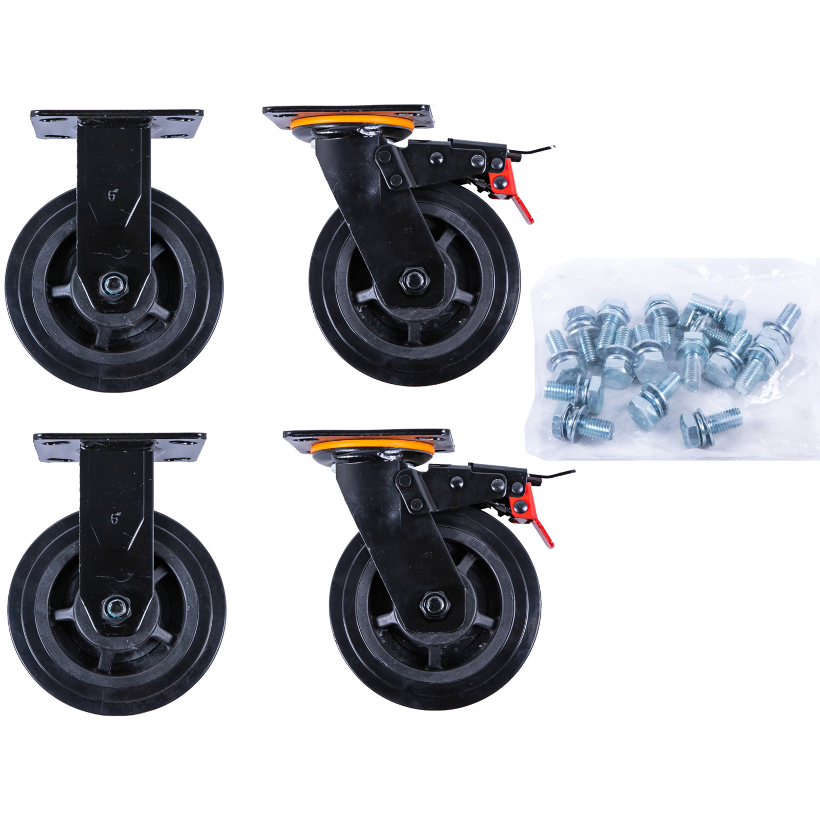 KS TOOLS Rollen-Satz zu Werkstattwagen P45 inkl. Schrauben - 873.7014-R013P