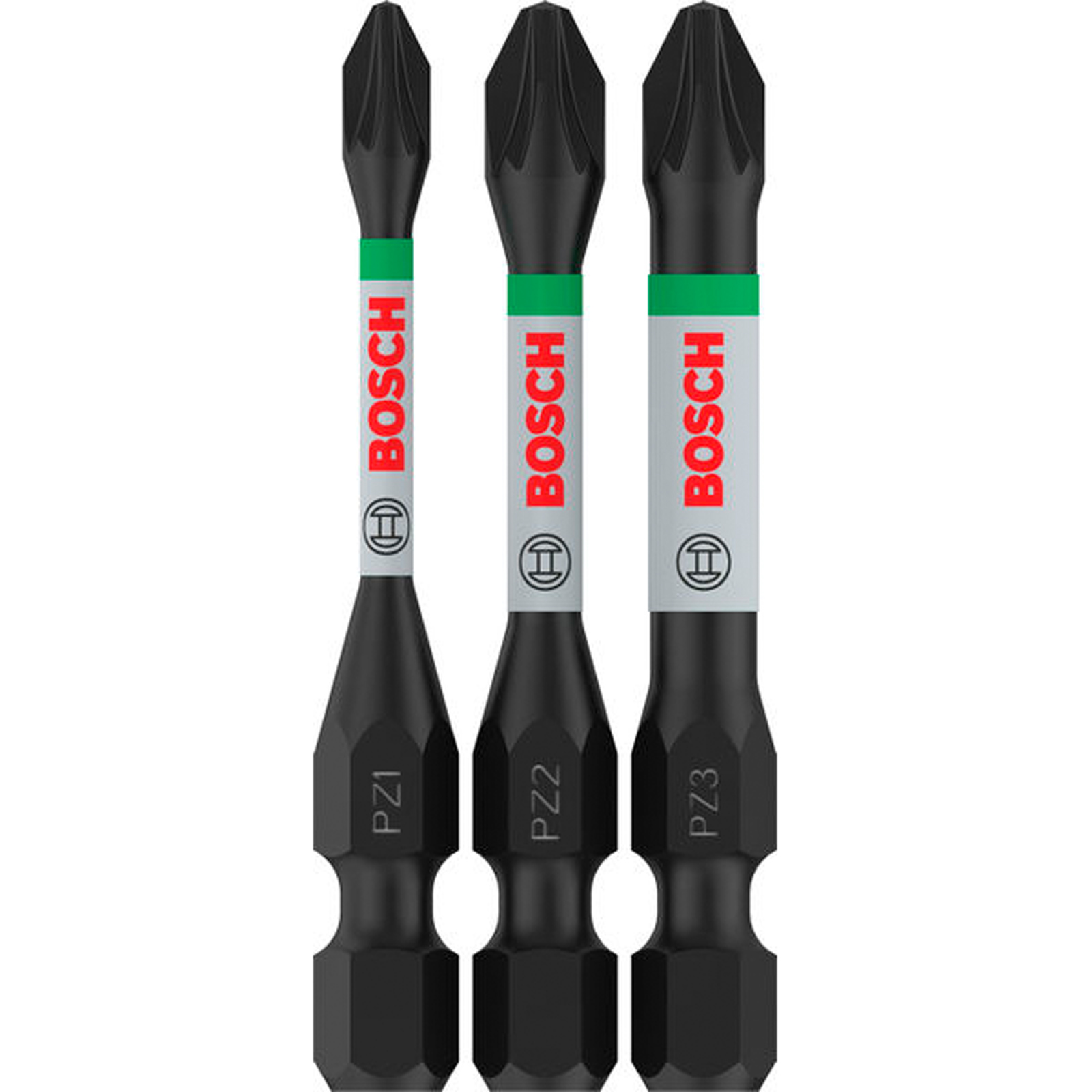 Bosch PRO Pozidriv Impact Bit PZ1 PZ2 PZ3 55 mm 3-tlg. - 2608521U57