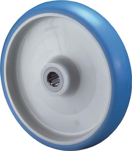 BS Rollen Ersatzrad Polyurethan blau Rollenlager Ø 80 mm 70 kg - B36.080