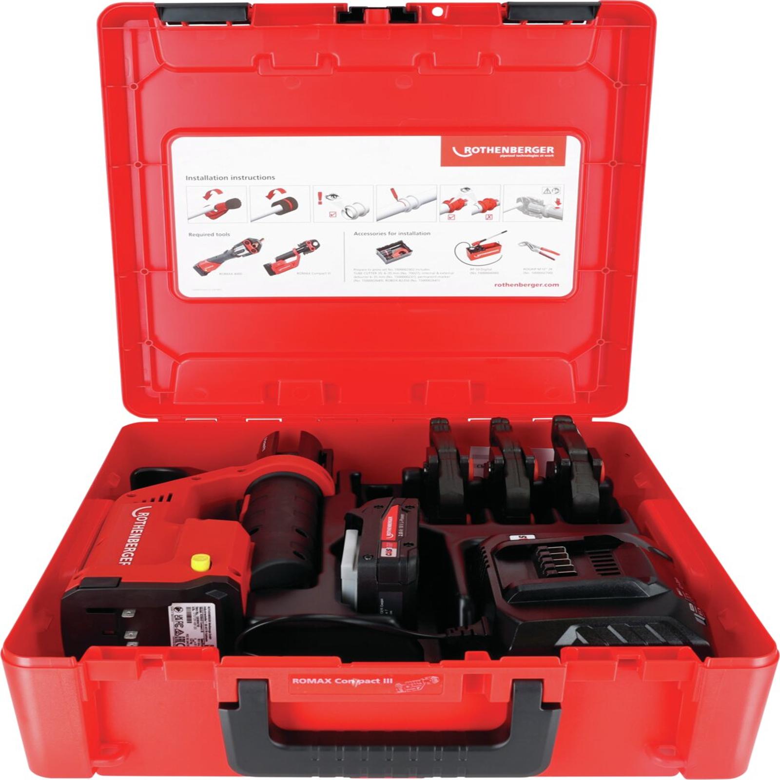 ROTHENBERGER ROMAX COMPACT III Set SV12-14-16, 2Ah, EU, CAS - 1000004436