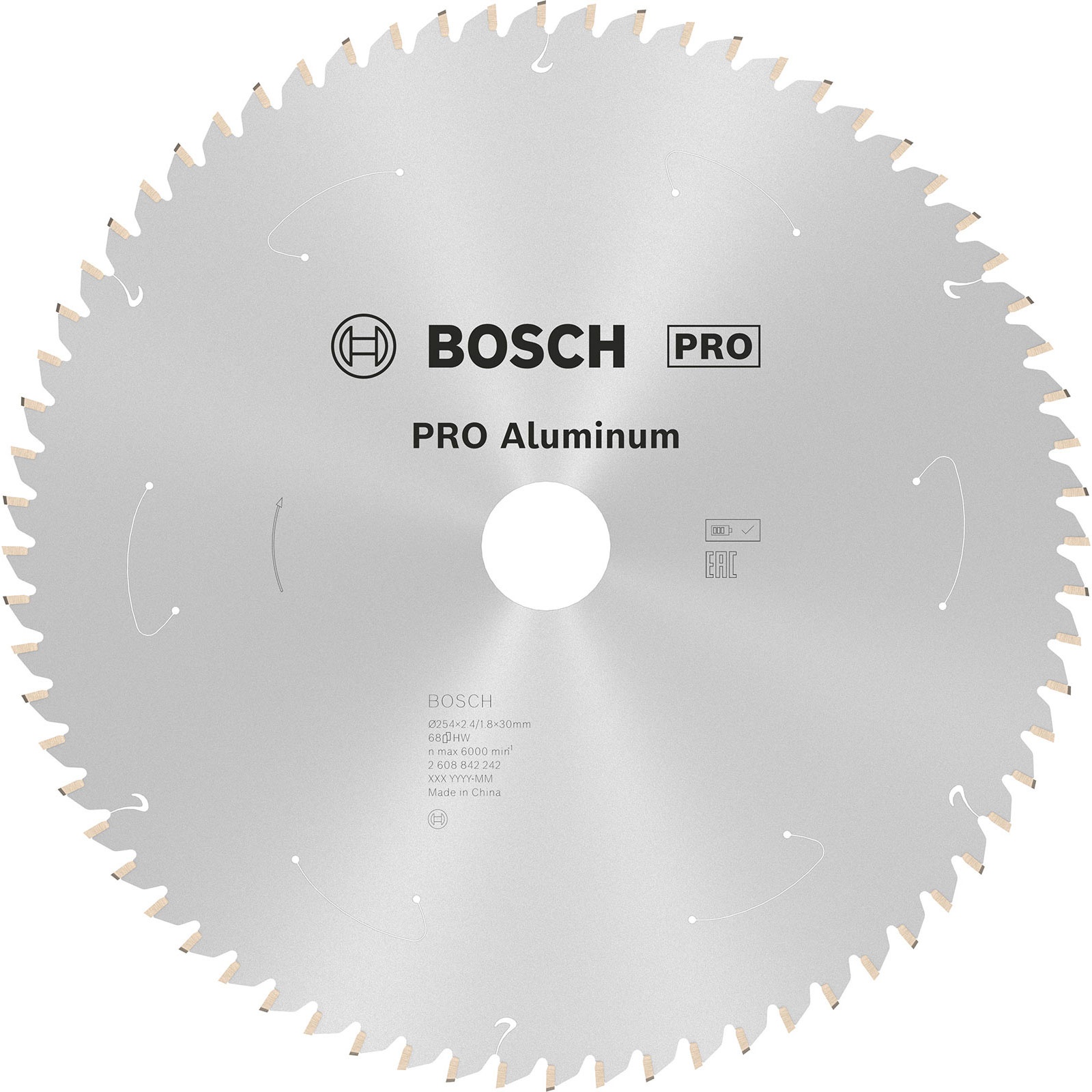 Bosch PRO Aluminium cordless Blatt für Kreissägen 254 x 2,4 x 30 mm - 2608842242