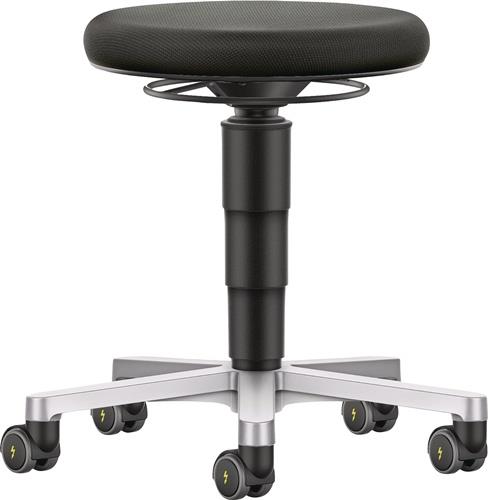 Drehhocker Rl.Stoffpolster schwarz Sitz-H.450-650mm Stoff BIMOS