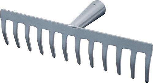 Straßenrechen Arbeitsbreite 295 mm Zinkenlänge 55 mm 12 Zinken mit konischer Dülle ohne Stiel - R104-12T