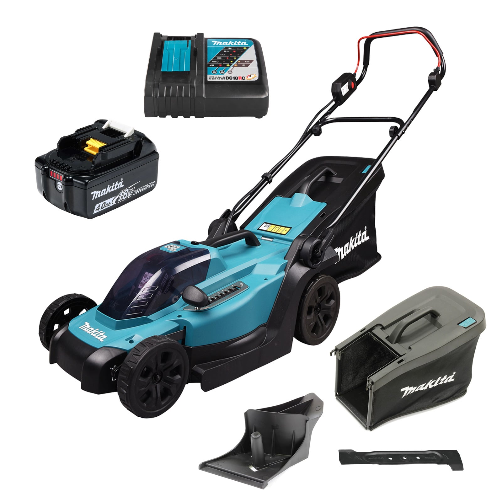 Makita Akku-Rasenmäher 18V / 1x 4,0 Ah Akku + Ladegerät - DLM330RM