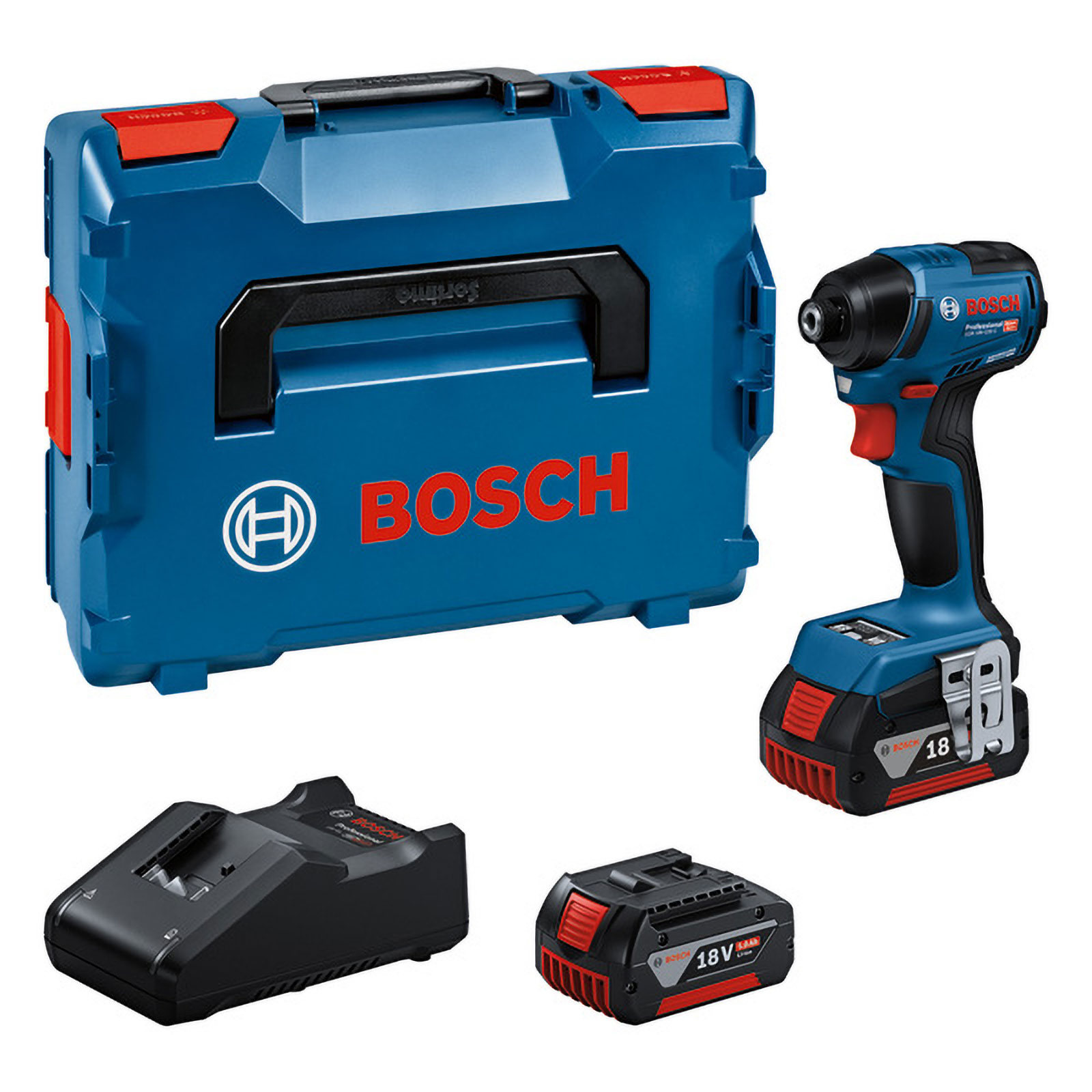 Bosch Akku-Schlagschrauber GDR 18V-220 C 2x 5,0 Ah Akku + Ladegerät in L-BOXX 136 - 06019L6003