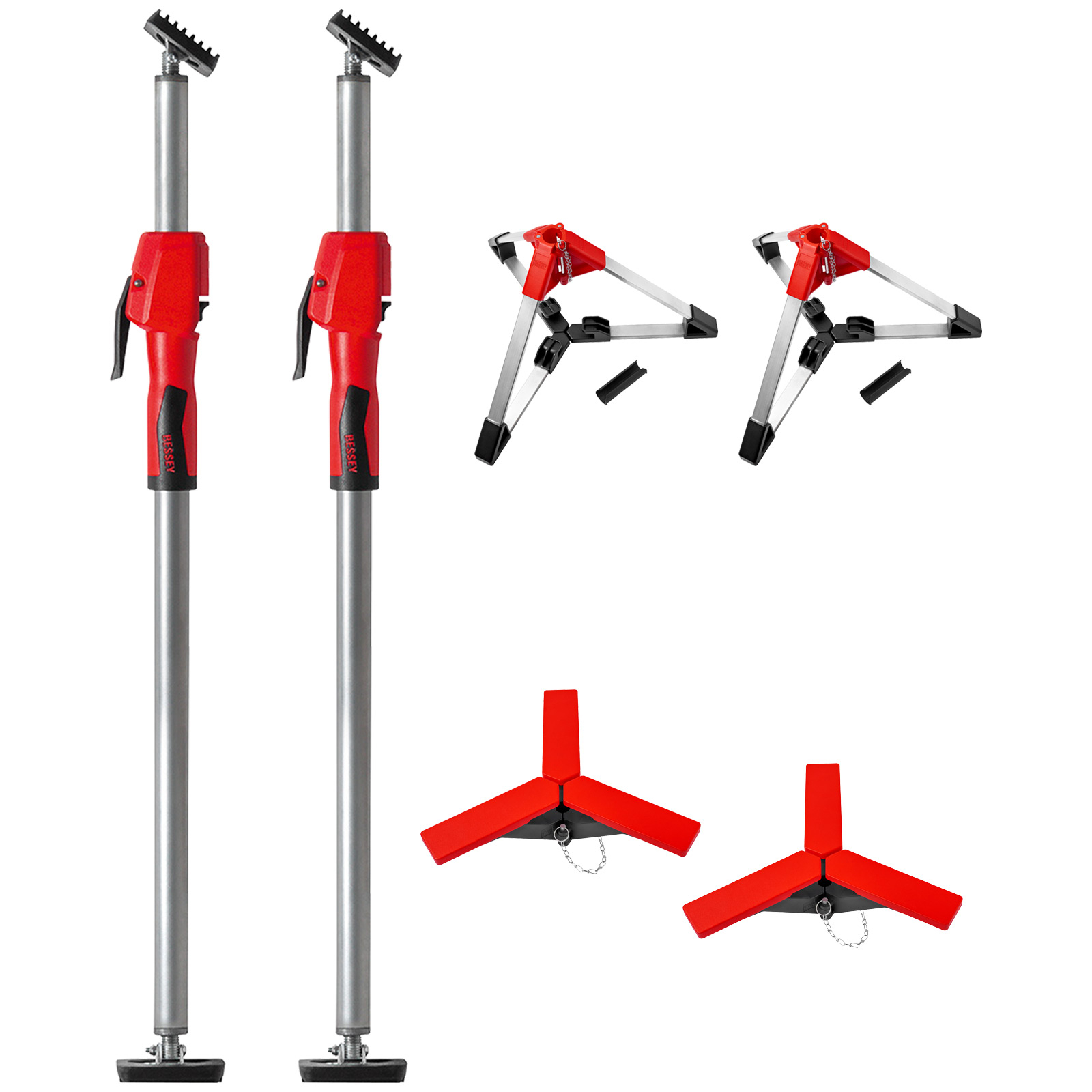 Bessey Decken- und Montagestütze STE250-SET-DS (2x STE250/2x STE-BS/2x STE-DS)