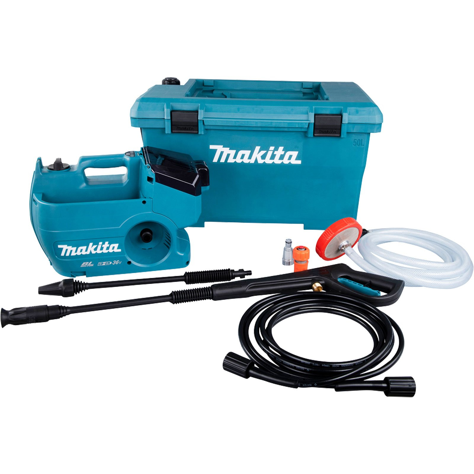 Makita DHW080RTE Akku-Hochdruckreiniger / 2x 5,0 Ah Akku + Ladegerät