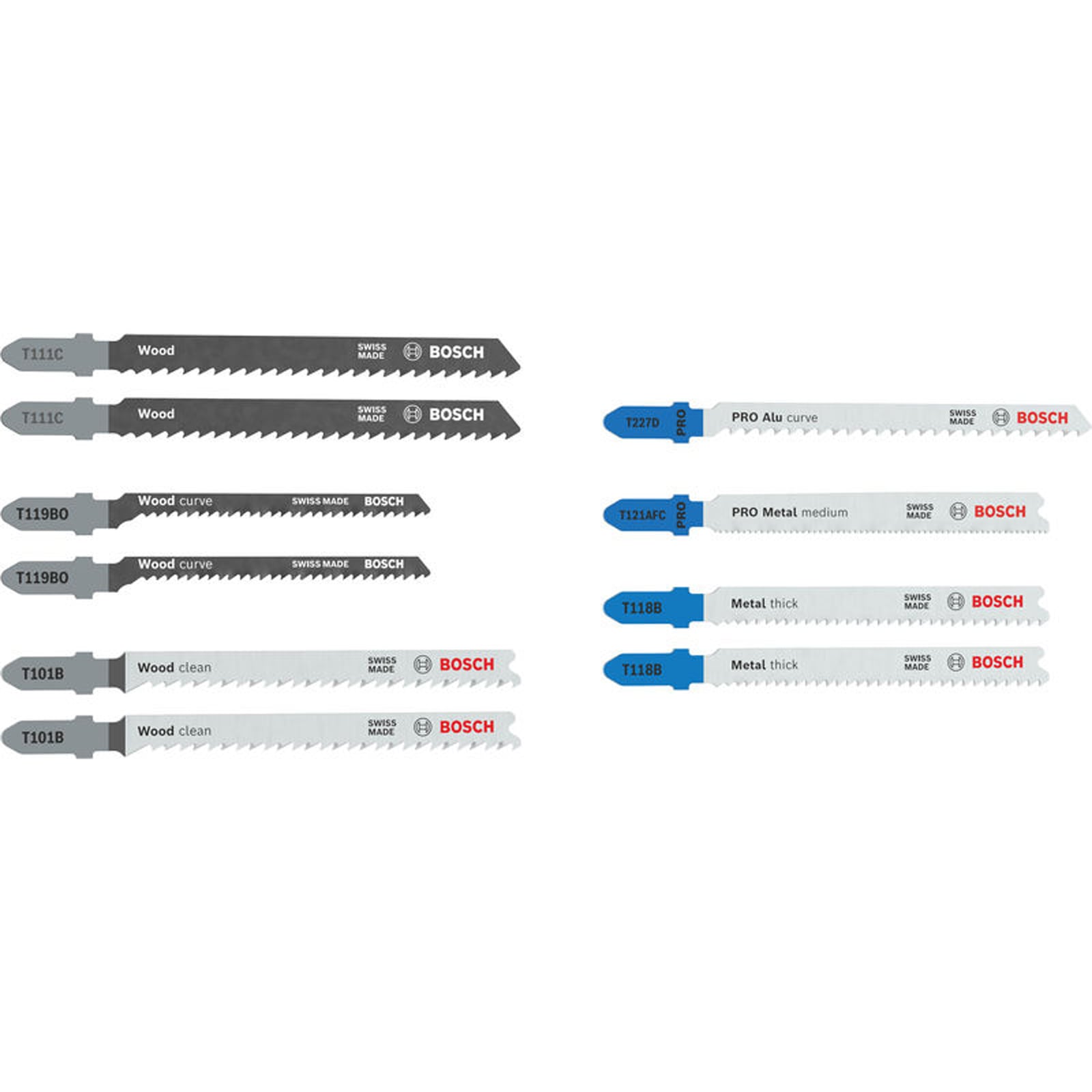 Bosch Stichsägeblatt Set Wood and Metal Advanced 10-tlg. - 2607012072