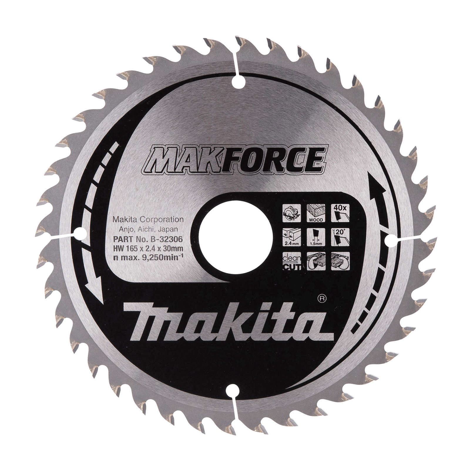 Makita MAKFORCE Sägeblatt 165x30x40Z - B-32306