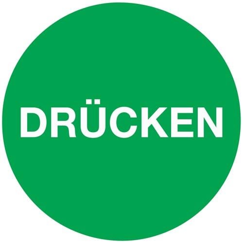 Türaufkleber D.50 mmLxB Drücken Folie selbstkl.