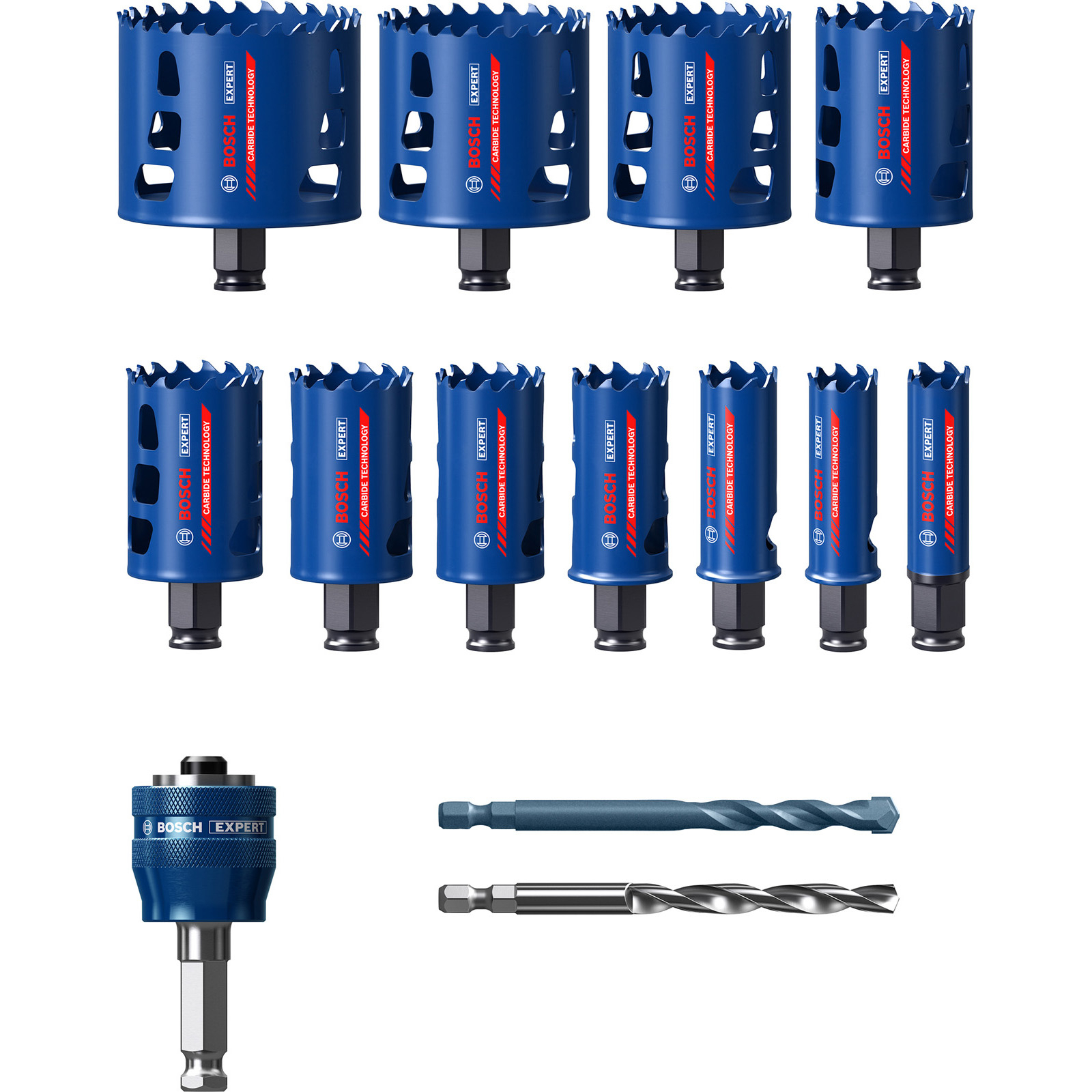 Bosch Expert Tough Material Lochsäge-Set 20/22/25/32/35/40/44/51/60/68/76 mm 14tlg. - 2608900448