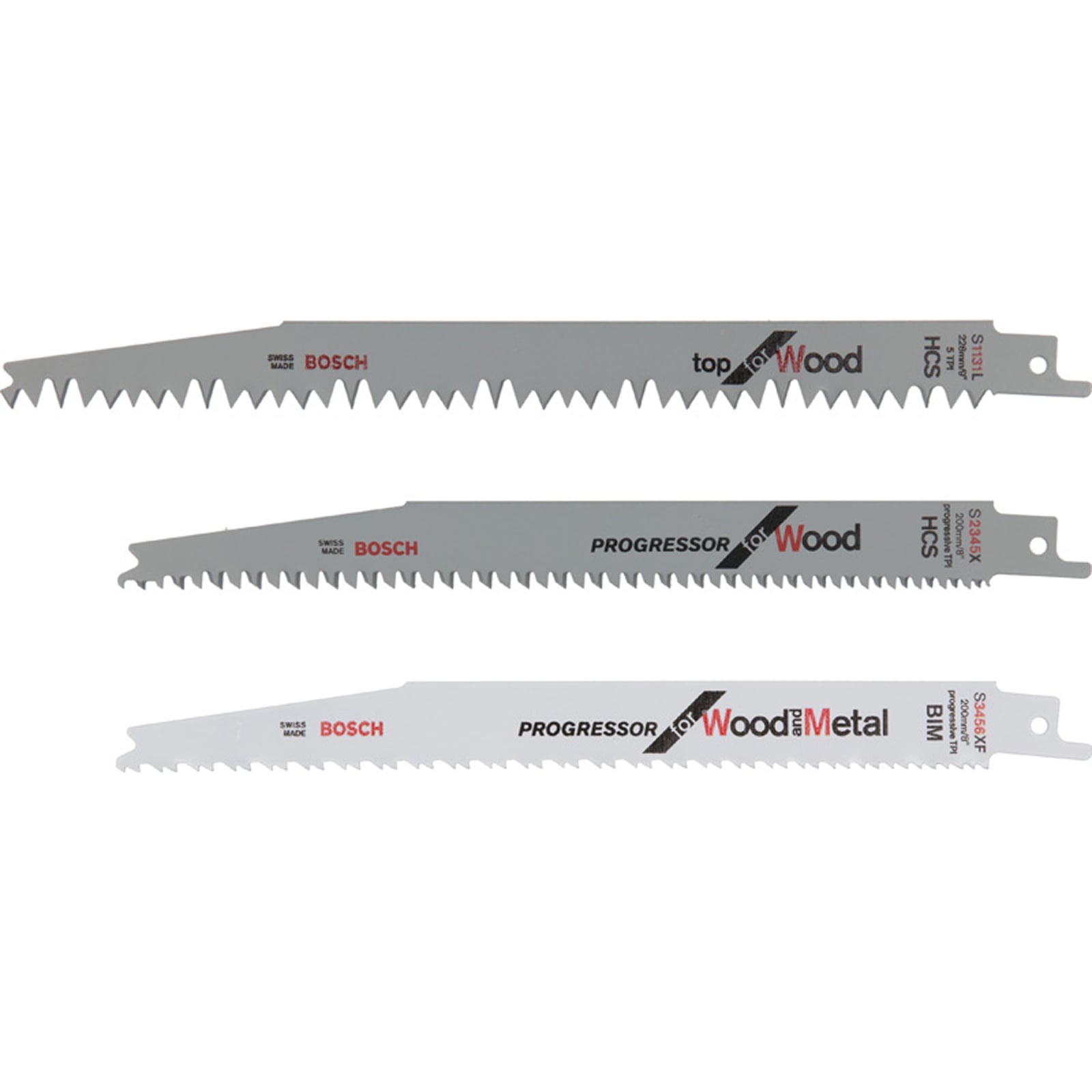 Bosch Säbelsägeblatt-Set S 3456 XF; S 2345 X; S 1131 L, 3-tlg. - 2609256797
