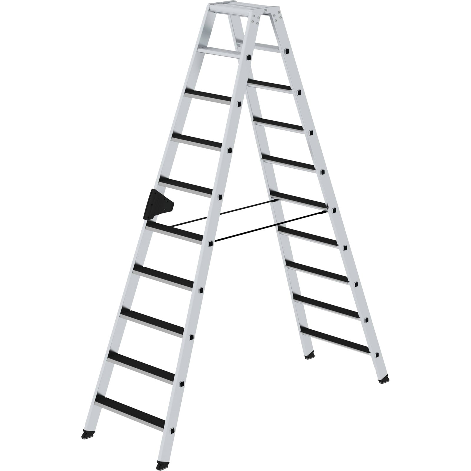 Günzburger Steigtechnik Stufen-Stehleiter beidseitig begehbar mit clip-step 2 x 10 Stufen - 041610