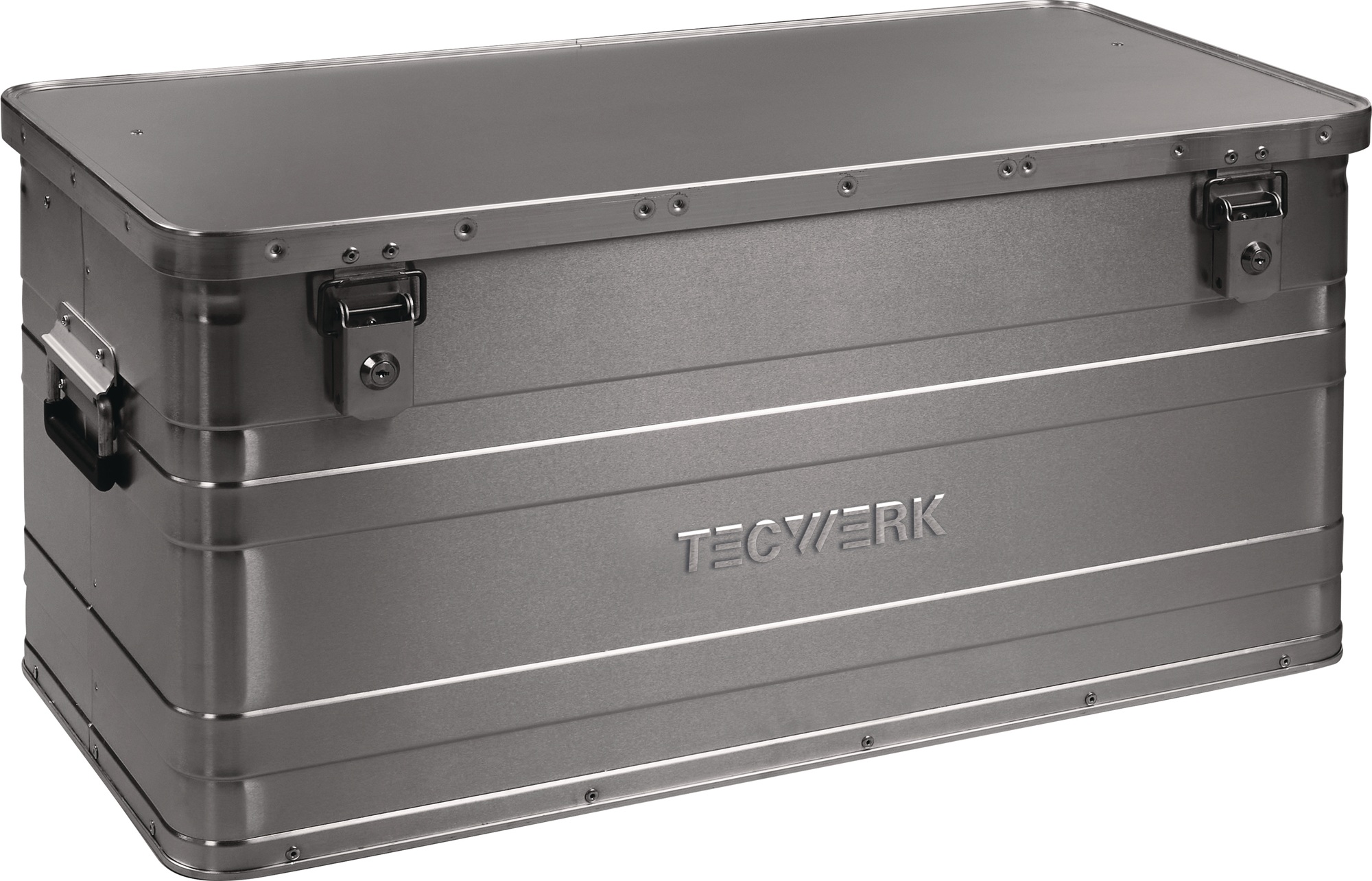 Aluminiumbox L780xB380xH380mm 90l m.Klappverschluss u.Zylinderschl.TECWERK