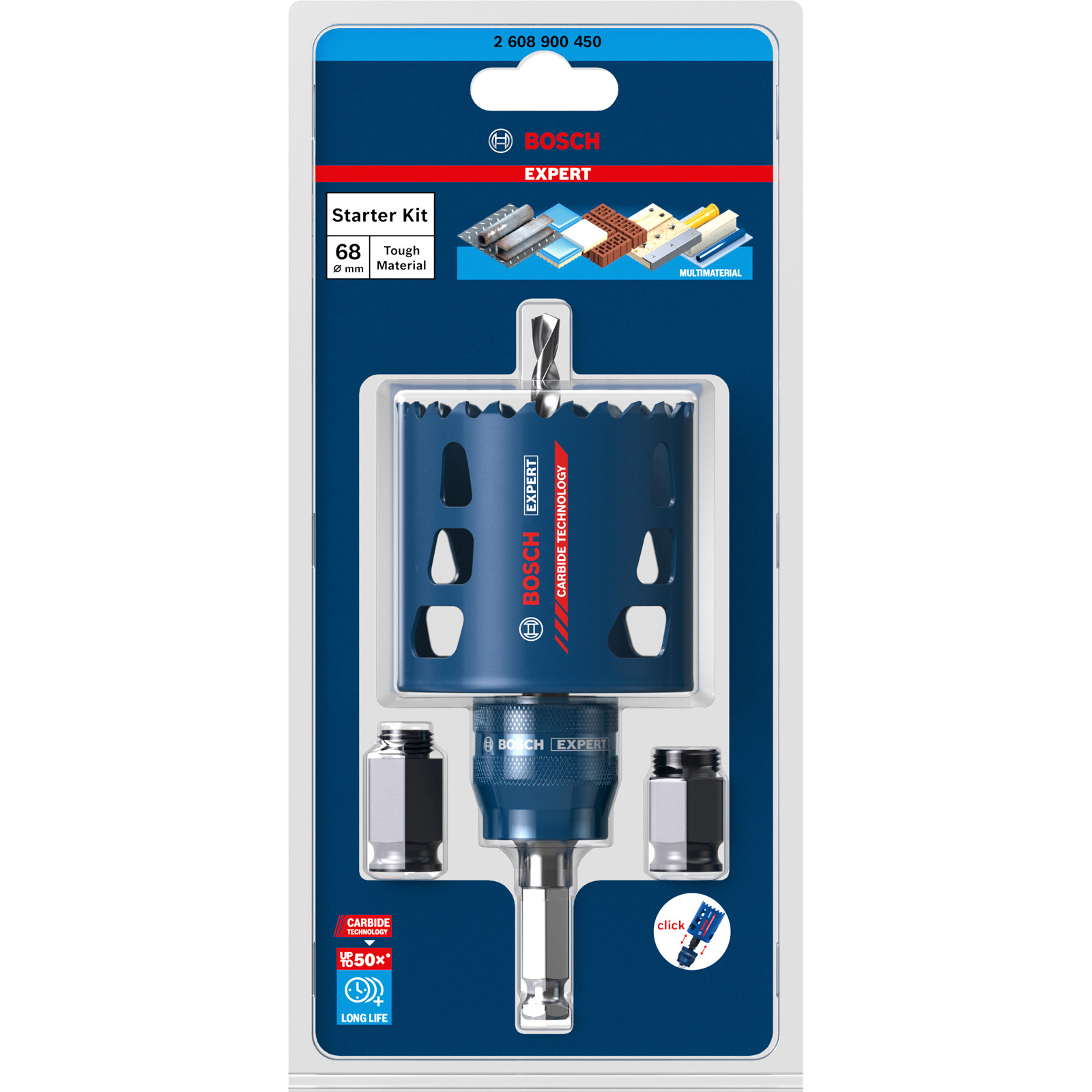 Bosch Expert Tough Material Lochsäge-Starter-Set 68 x 60 mm - 2608900450