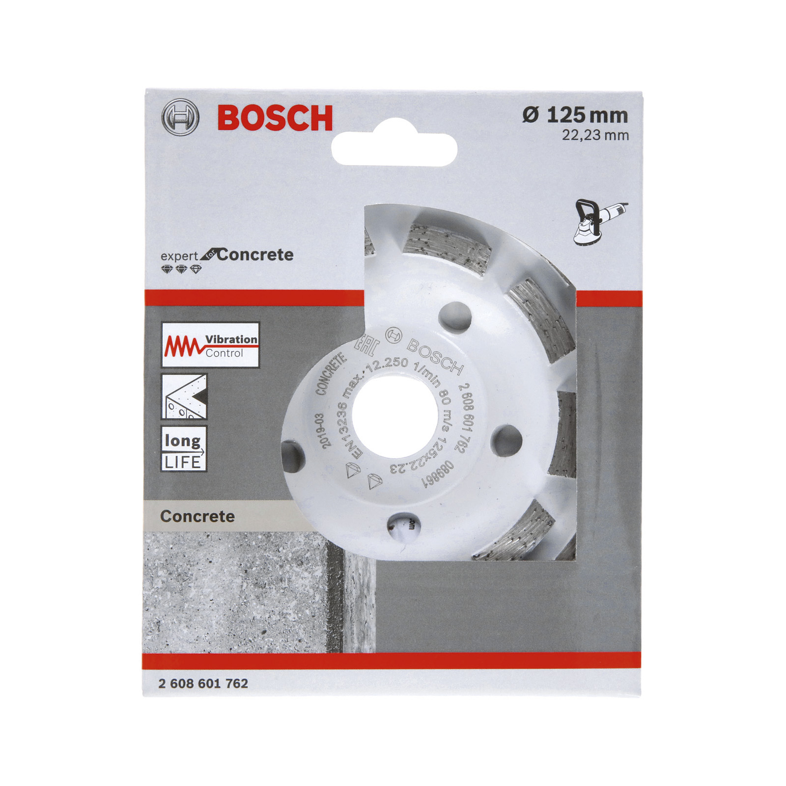 Bosch Diamanttopfscheibe Expert for Concrete Hohe Lebensdauer 125 mm - 2608601762