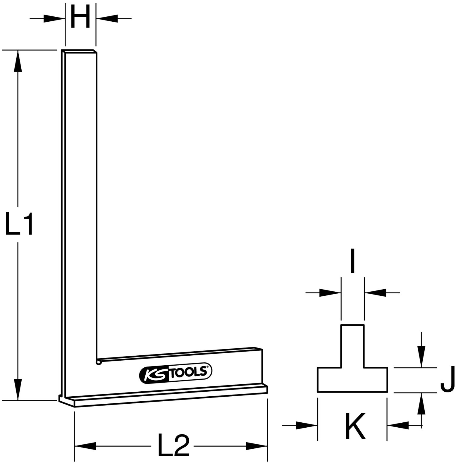 KS TOOLS Anschlagwinkel 300 mm - 300.0274