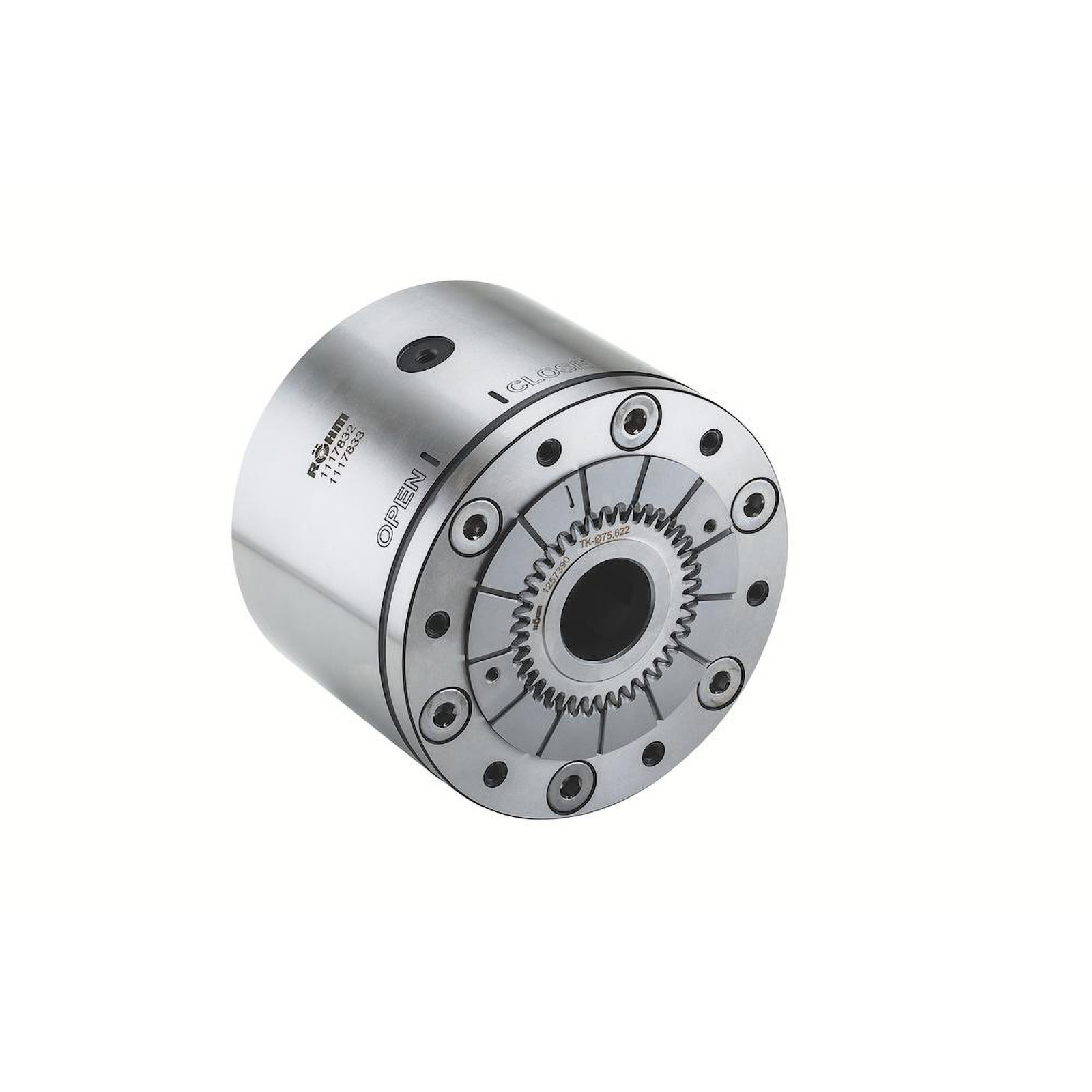 Röhm Kraftbetätigtes Spannzangenfutter KZF-S, Grundfutter für Außenspannung - 1117832