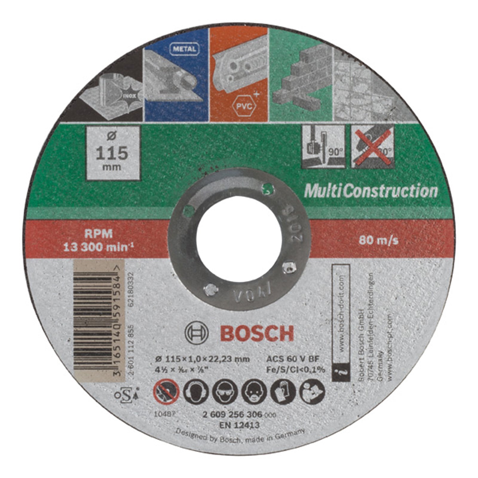 Bosch Trennscheibe gerade Multi Construction D= 115 mm - 2609256306