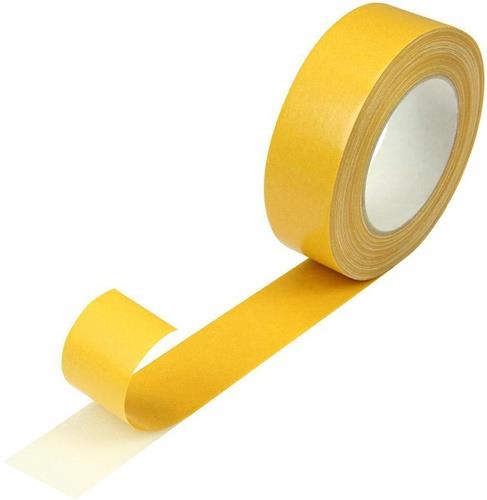 Messeklebeband doppelseitig Breite 38mm L.25m S.250µ gelb Baumwollzellgewebe