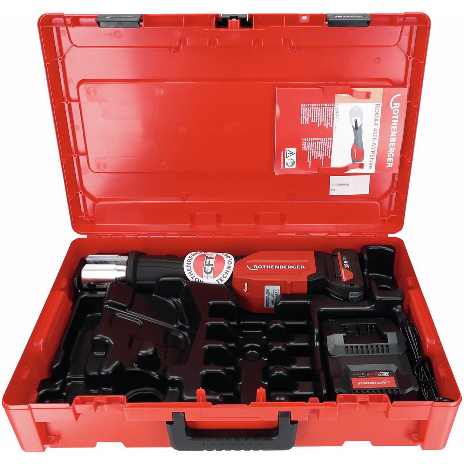 ROTHENBERGER ROMAX 4000 Basic Set, Akku-Pressmaschine, 4 Ah, EU AMP - 1000004165