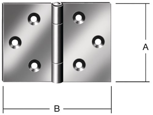 VORMANN Scharnier H.80 mm B.120 mm S.1,8 mm STA blau verz.gerollt breit - 000504080Z
