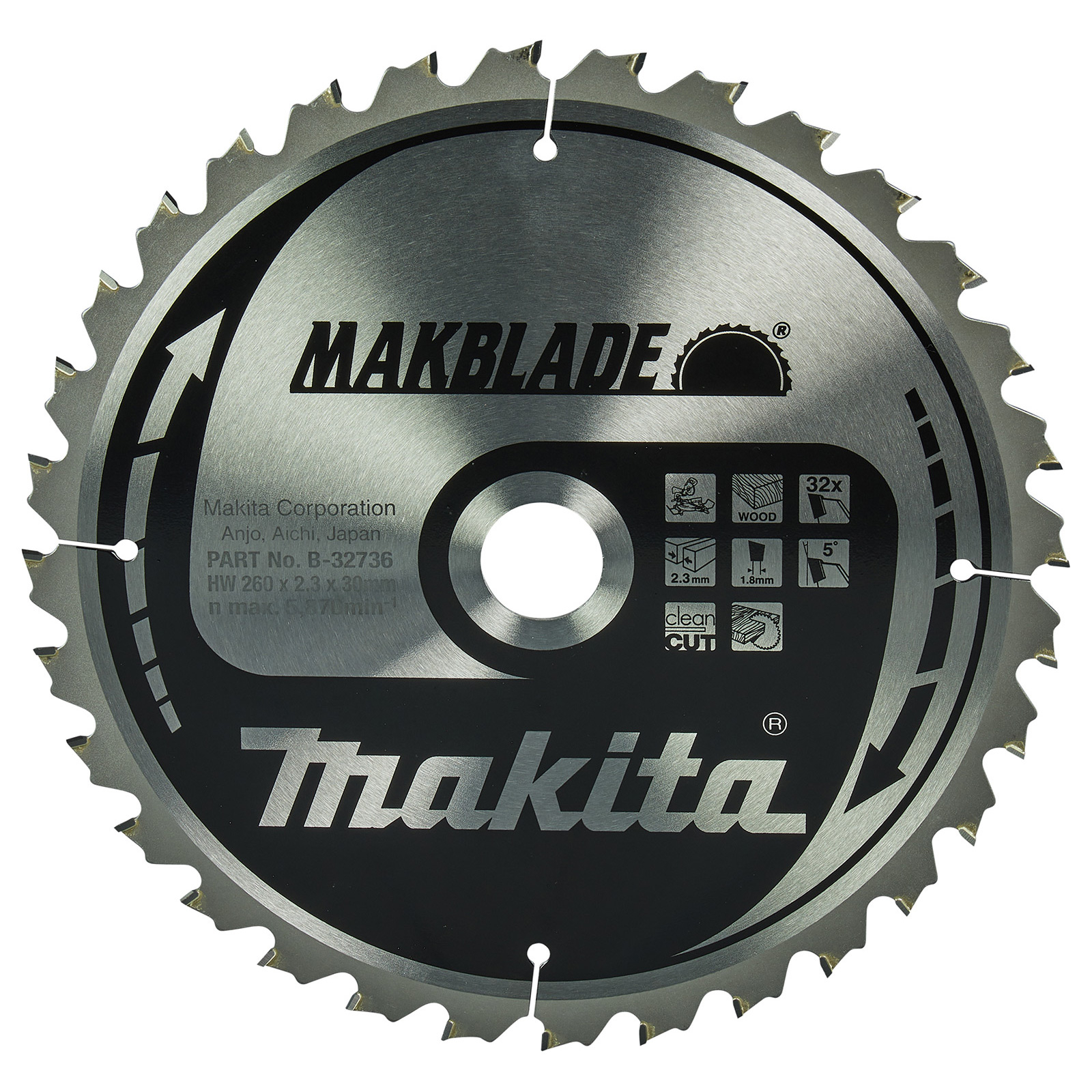 Makita MAKBLADE Sägeblatt 260x30x32Z - B-32736