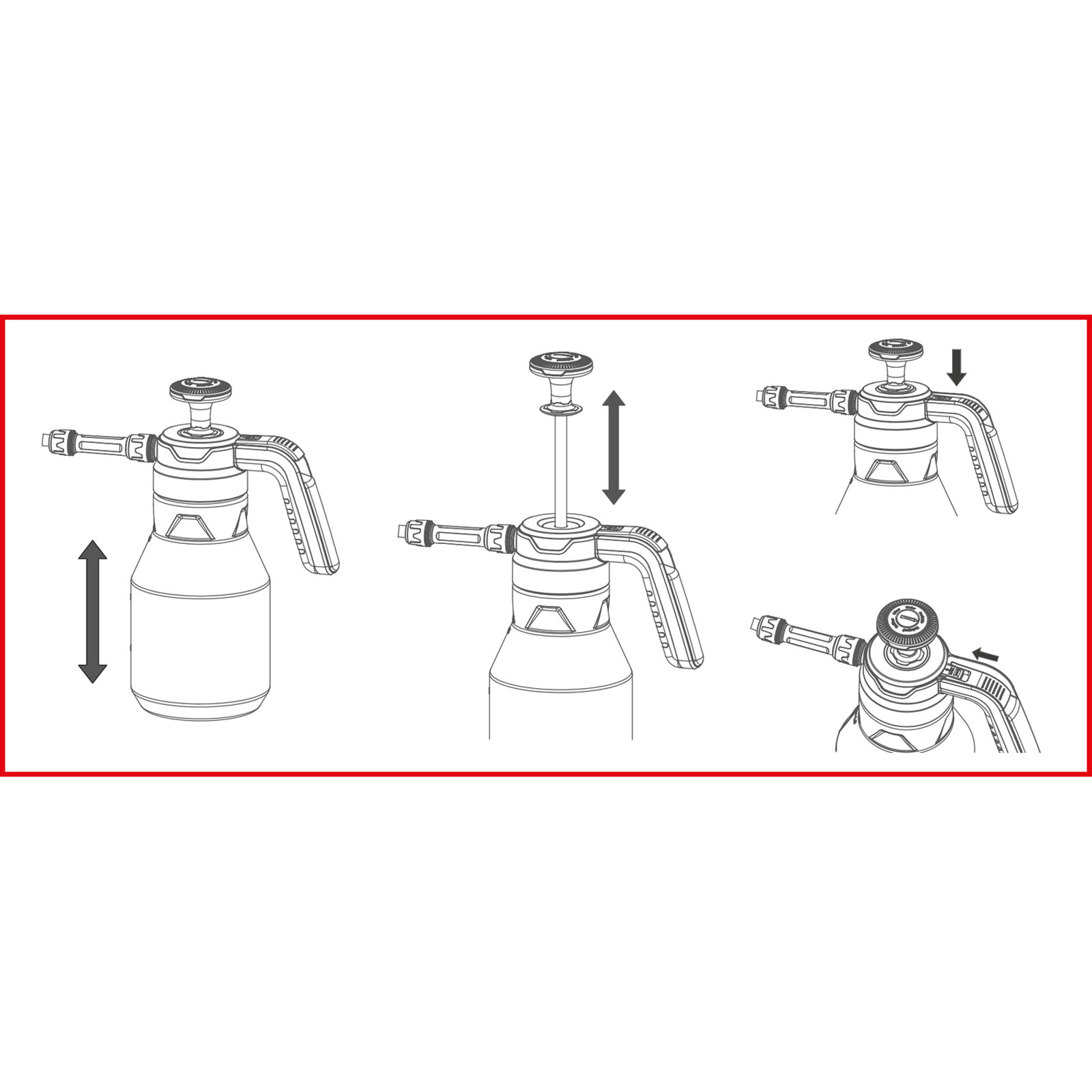 KS TOOLS Druck-Pump-Schaum-Sprüher (Schäumer), 1,5 l - 150.8271