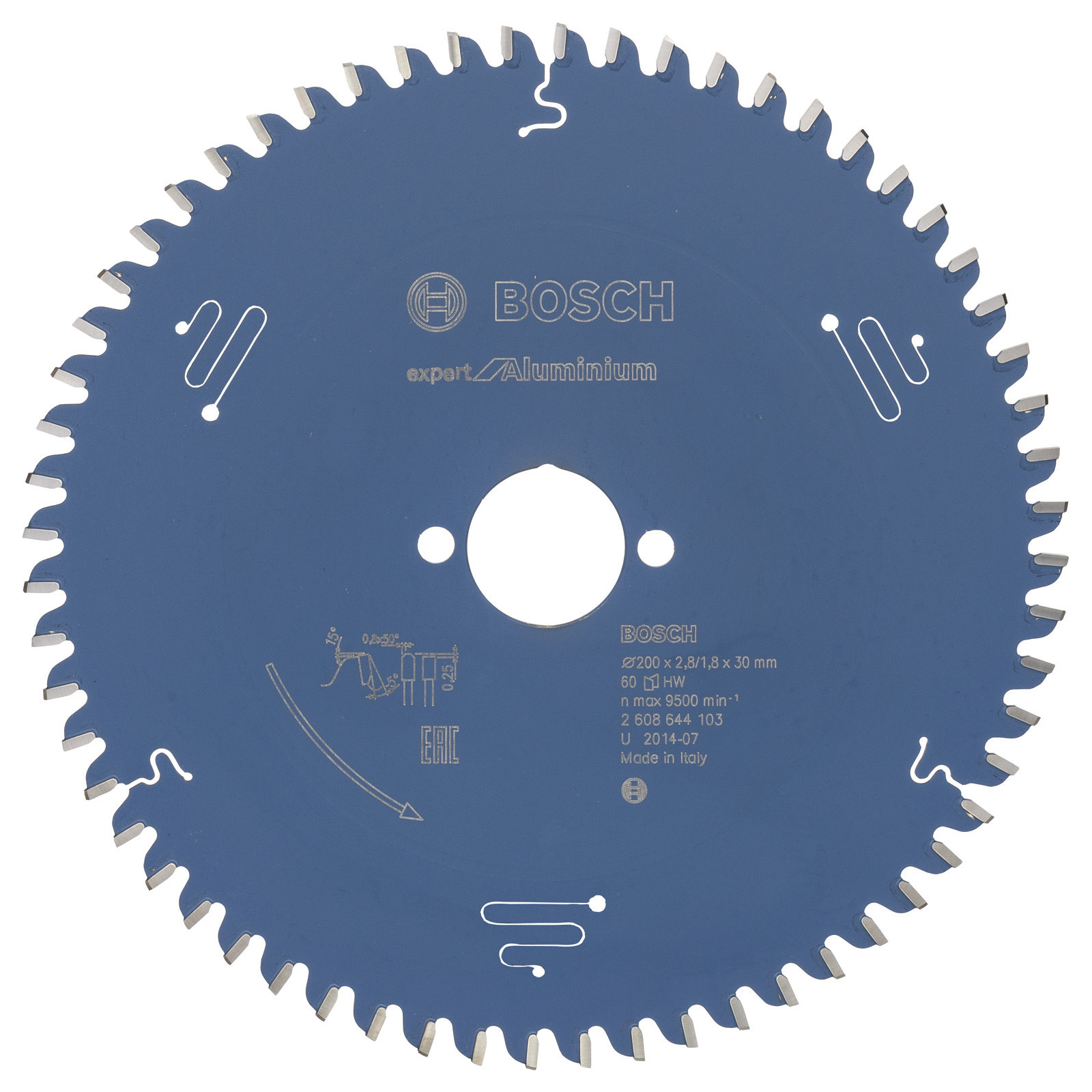 Bosch Kreissägeblatt Expert for Aluminium für Handkreissägen 200 x 30 x 2,8 mm 60 - 2608644103