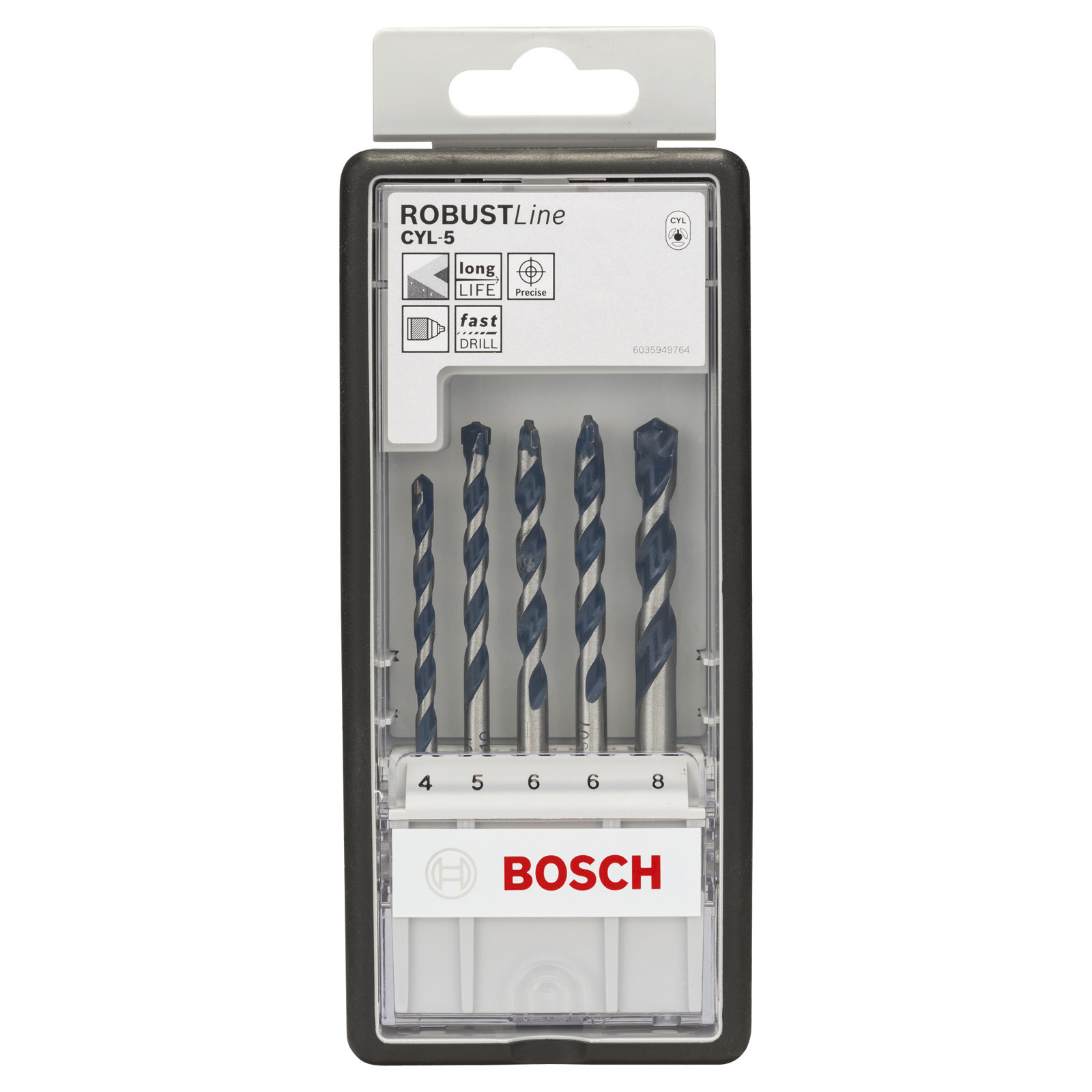 Bosch Betonbohrer-Robust-Line-Set CYL-5 5tlg. 4 - 8 mm - 2608588165