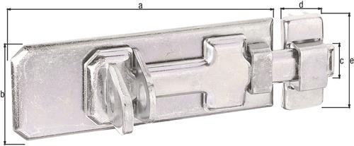 GAH Alberts Sicherheits-Schlossriegel L.140mm B.55 STA galv. gelb verz. - 123086