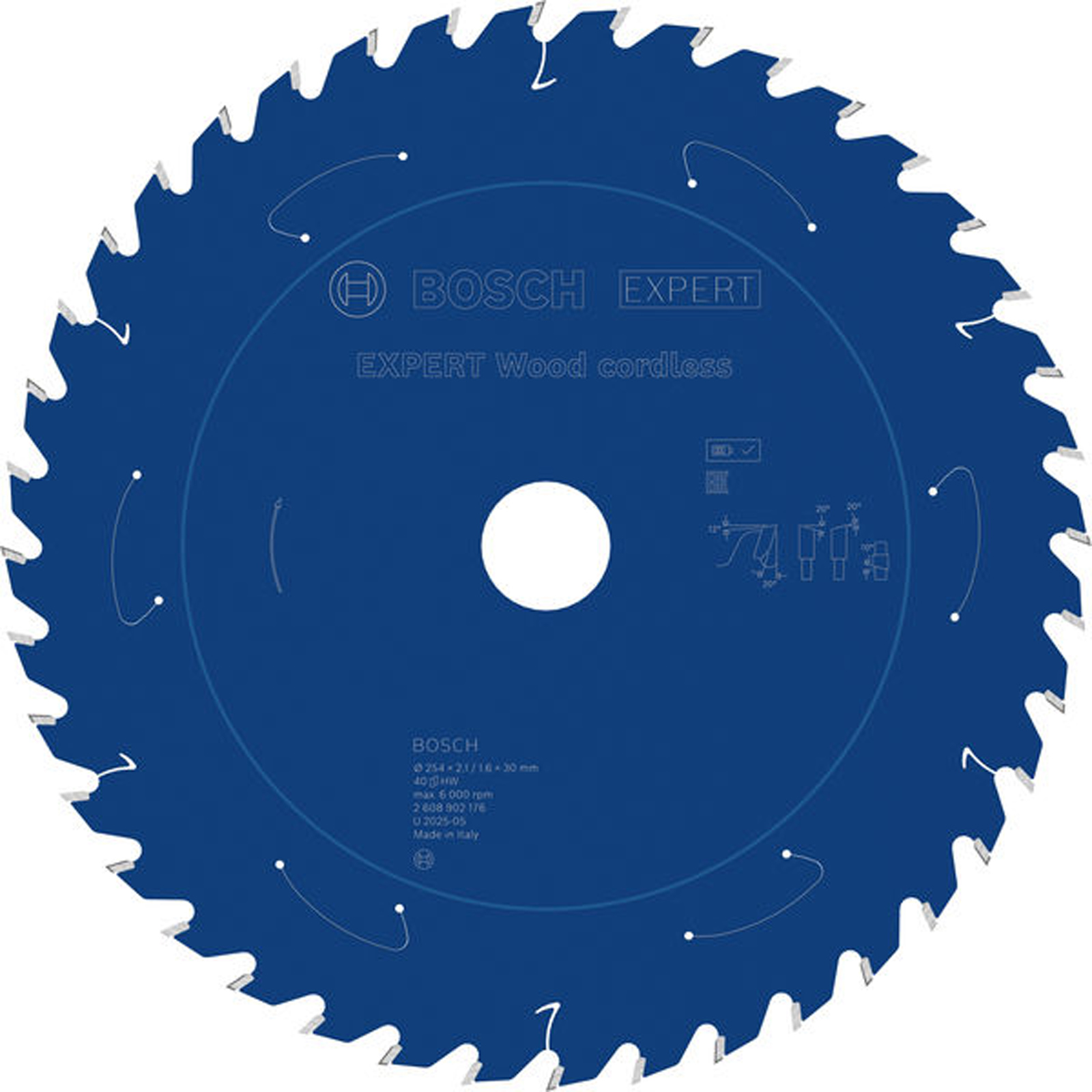 Bosch EXPERT Wood Kreissägeblatt 254x2,1x30 mm Z40 - 2608902176