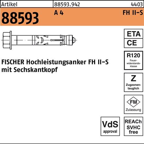 Hochleistungsanker R 88593 FH II 12/25 S A 4 20 Stück FISCHER
