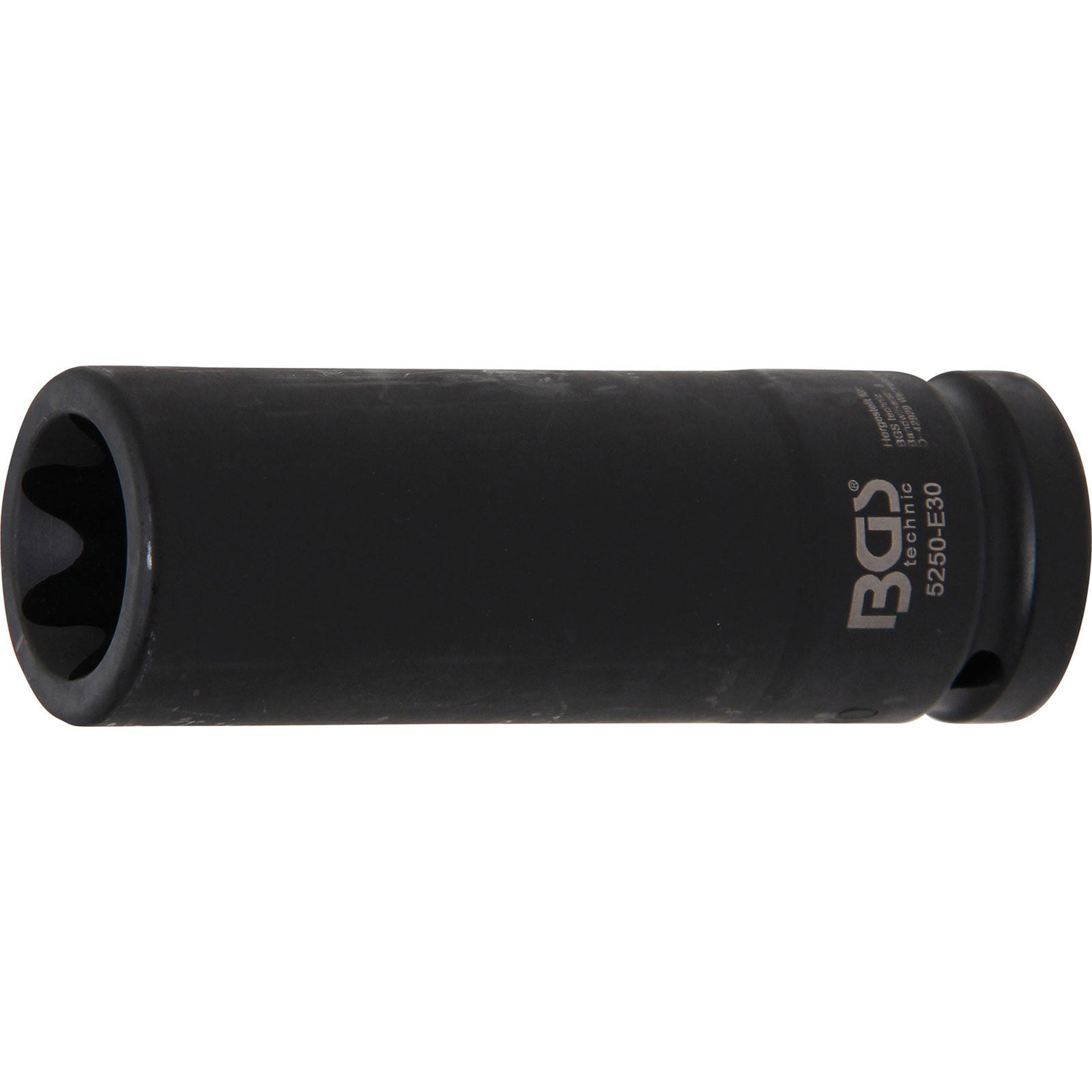 BGS Kraft-Steckschlüssel-Einsatz E-Profil, tief Antrieb Innenvierkant 20 mm (3/4") SW E30 mm - 5250-E30