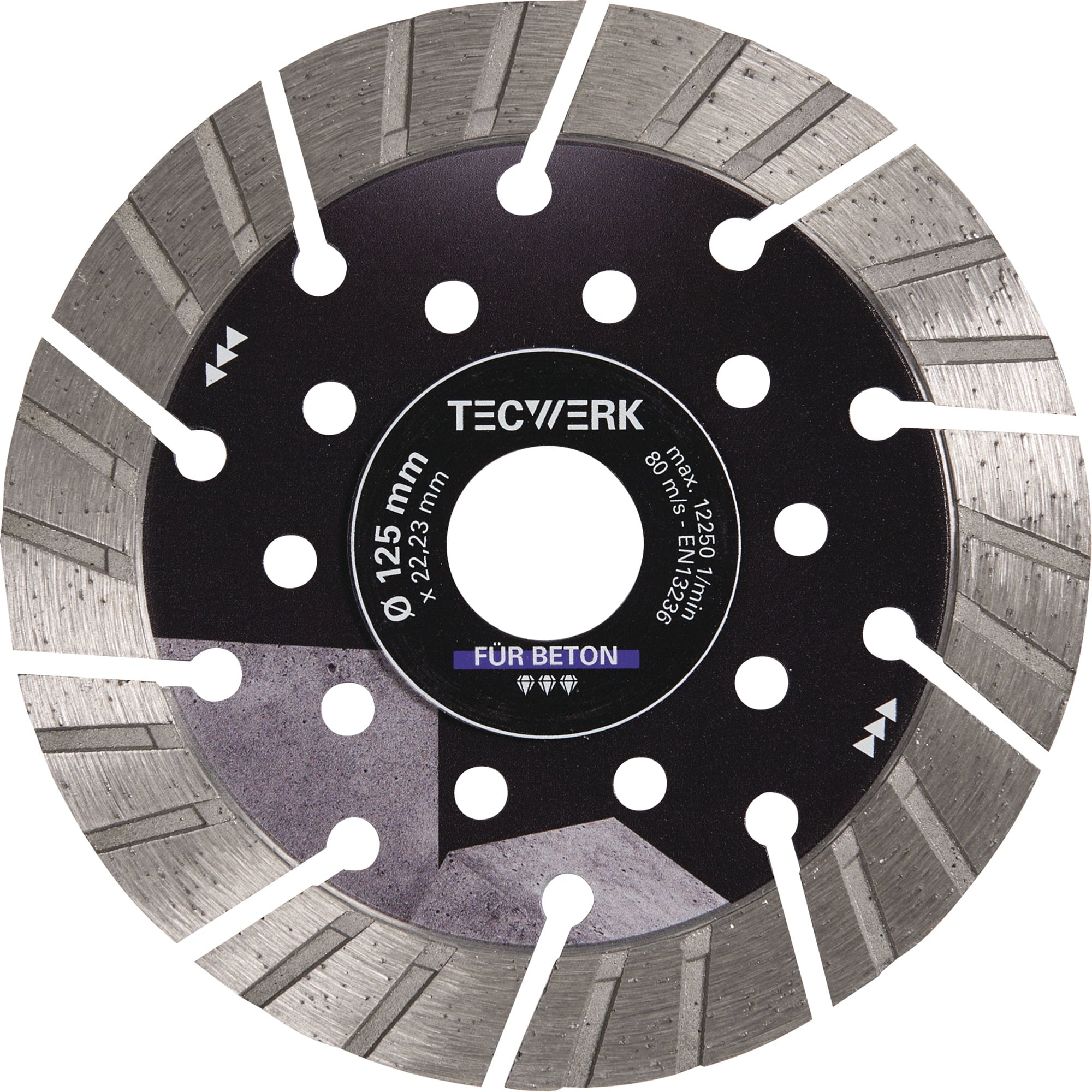 Diamanttrennscheibe BETON PRO D.125mm Bohr.22,23mm Seg.-H.15mm Seg.-S.2,4mm