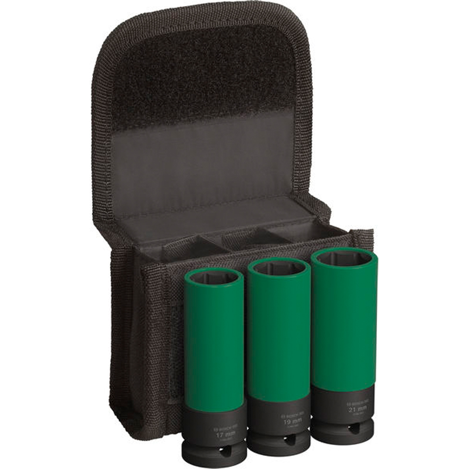 Bosch PRO Impact Socket Set mit PET-Abdeckungen 1/2" extra tief 3‑tlg. - 2608003033