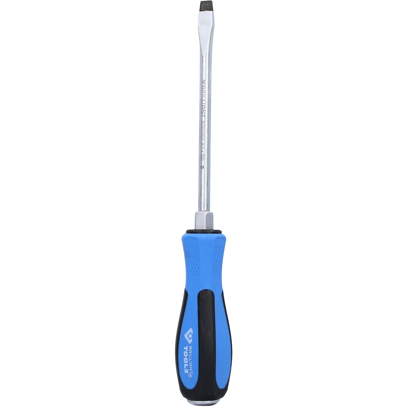 BRILLIANT TOOLS Schraubendreher Schlitz mit Schlagkappe 8,0 x 150 mm - BT031022