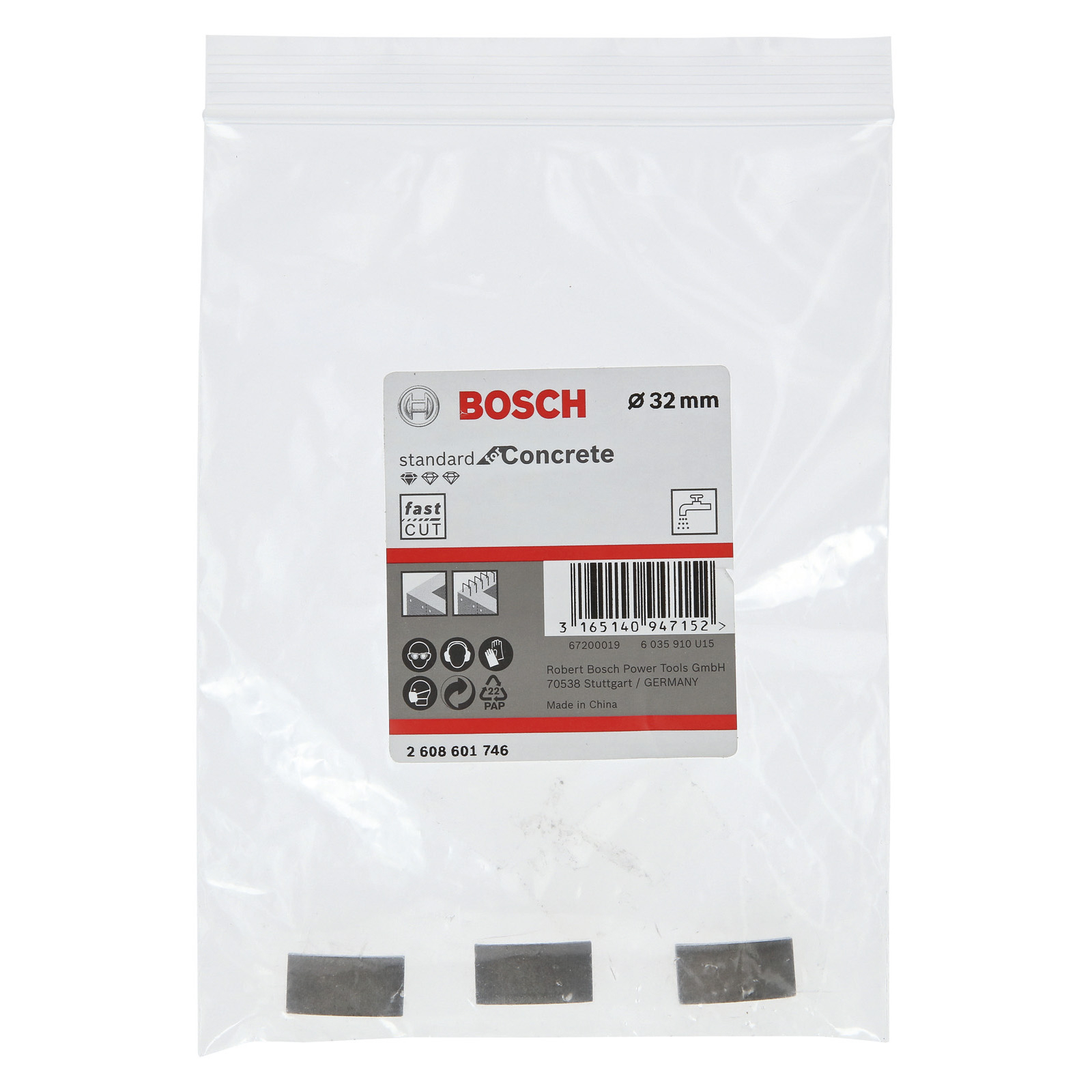 Bosch Segmente für Diamantbohrkrone Standard for Concrete 3 10 mm - 2608601746