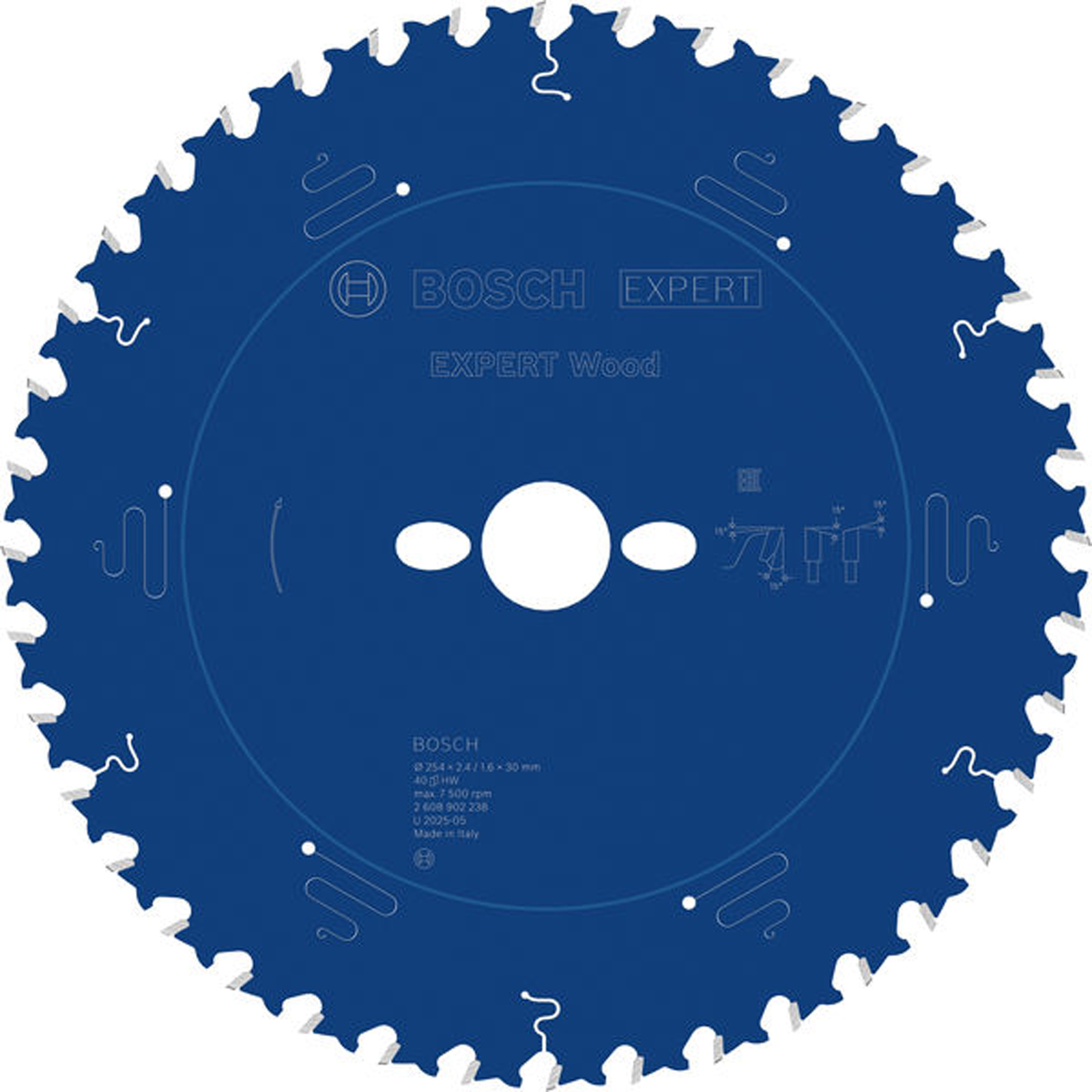 Bosch EXPERT Wood Kreissägeblatt 254x2, 4x30 mm Z40 - 2608902238