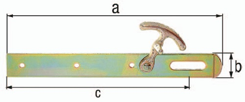 GAH Alberts Überfalle L.250x30mm B.30mm STA galv.gelb verz.m.Hak - 316389