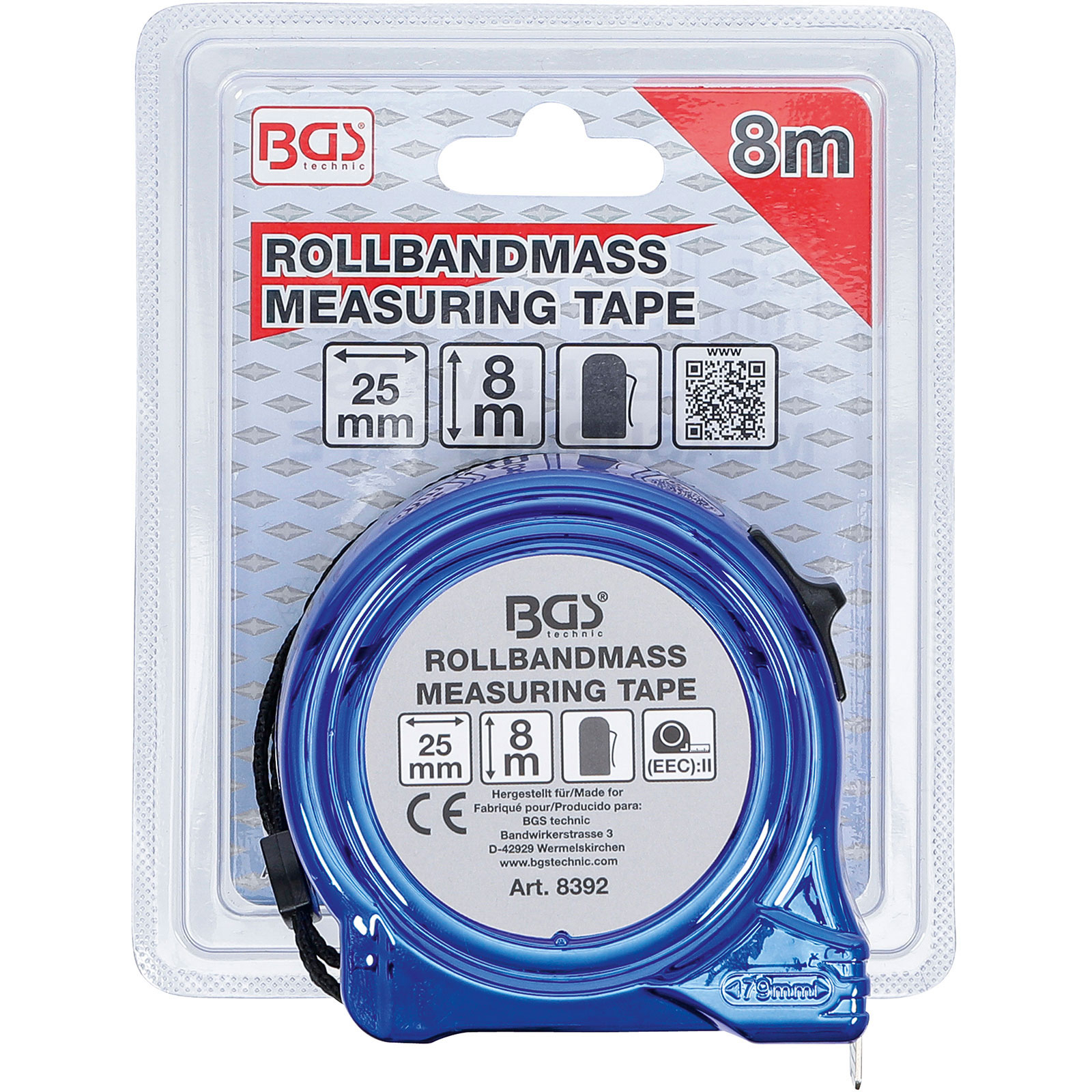 BGS Rollbandmaß 25 mm x 8 m - 8392