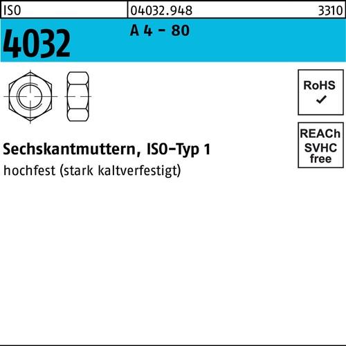 Sechskantmutter ISO 4032 M24 A 4 - 80 25 Stück