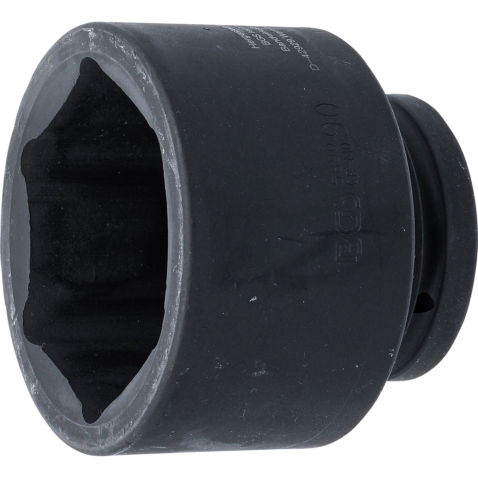 BGS Kraft-Steckschlüssel-Einsatz Sechskant Antrieb Innenvierkant 25 mm (1") SW 90 mm - 5890