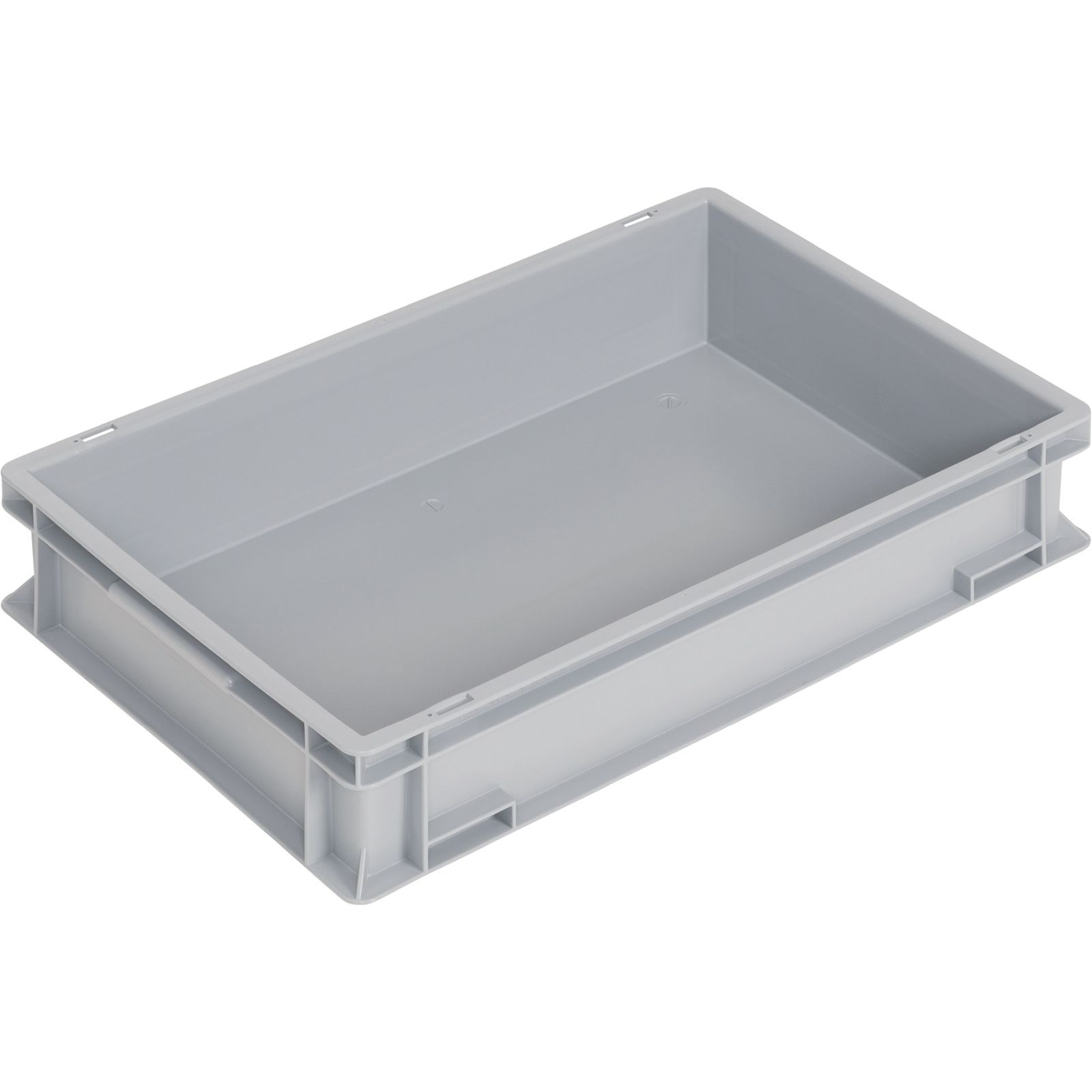 Transportbehälter L600xB400xH120mm grau PP Muschelgr.Seitenwände geschl.TECWERK